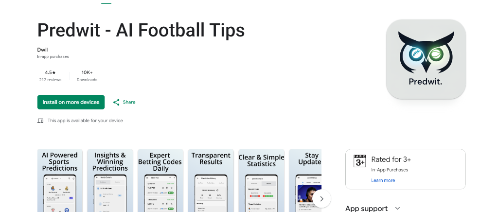 Predwit — AI Sports Prediction screenshot